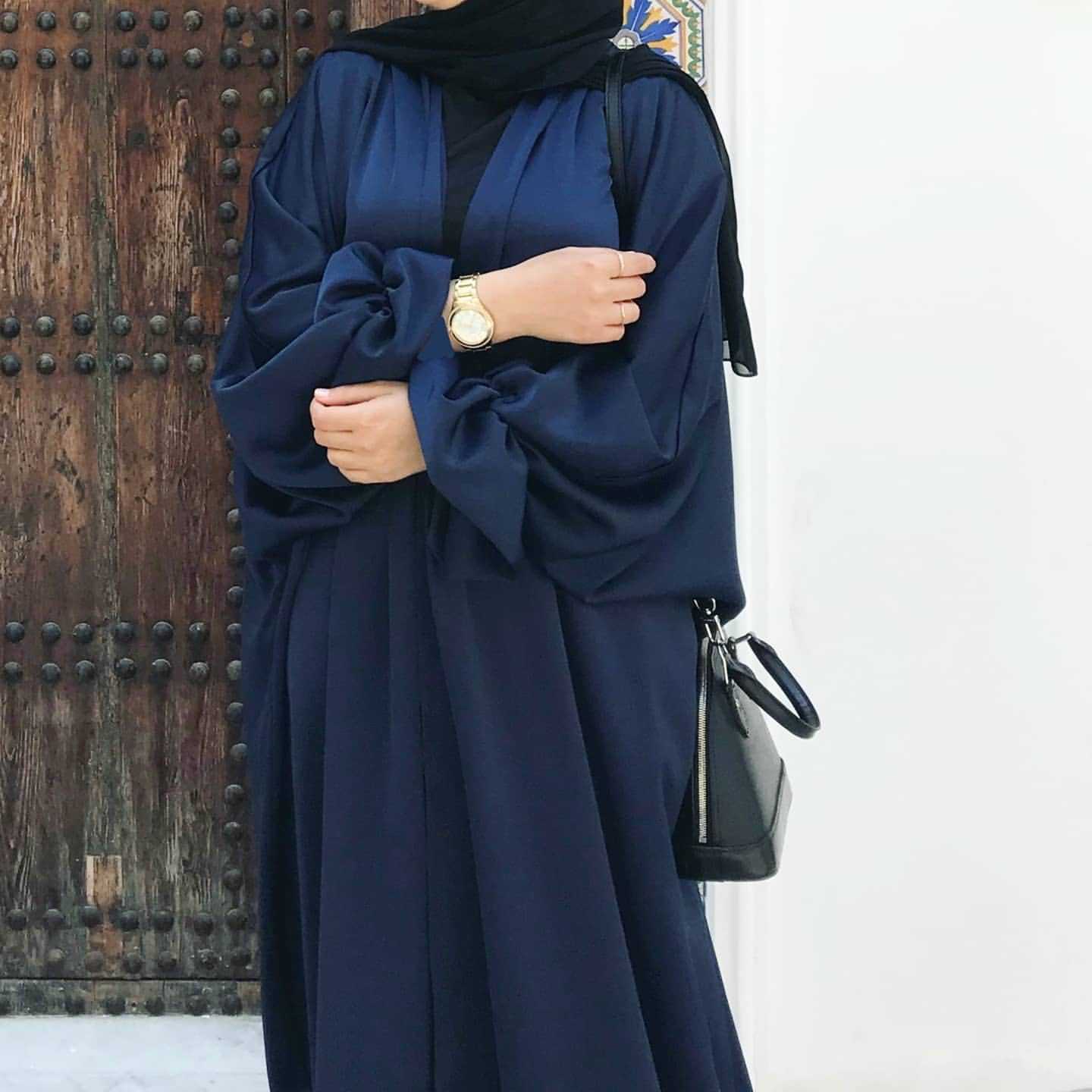 luxurious Puff Sleeve Middle-East  Abaya (Burkha,kaftans) For Women