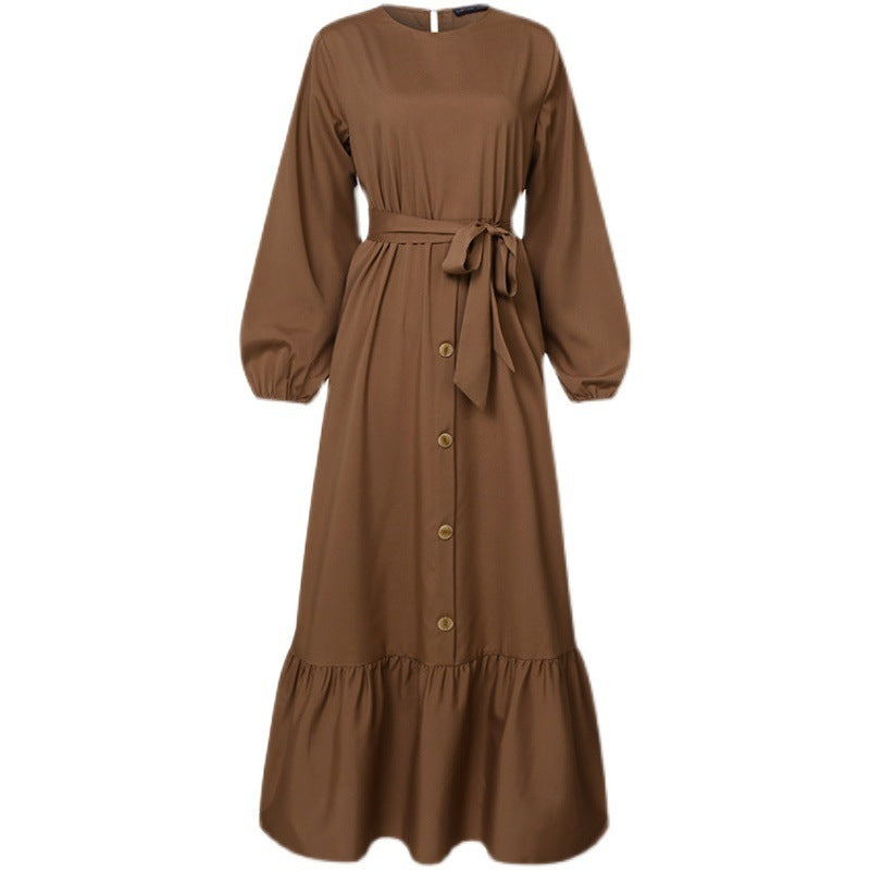 Modern American & Europe Style Round Neck Abaya (Burkha,kaftan) For Women