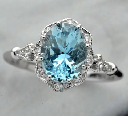14k gold-studded topaz Ring  silver coated jewellery