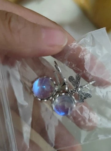 Elegant Women's Earrings Hanging Vintage Dragonfly Pendant Earring