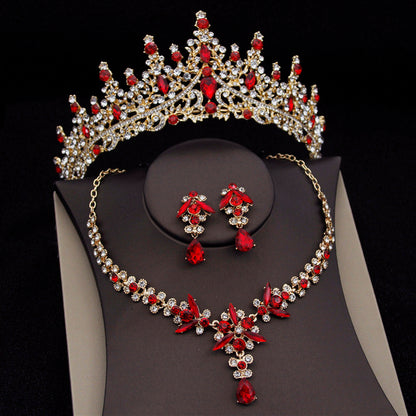Royal Queen Bridal Jewelry Sets For Women Luxury Tiaras Crown