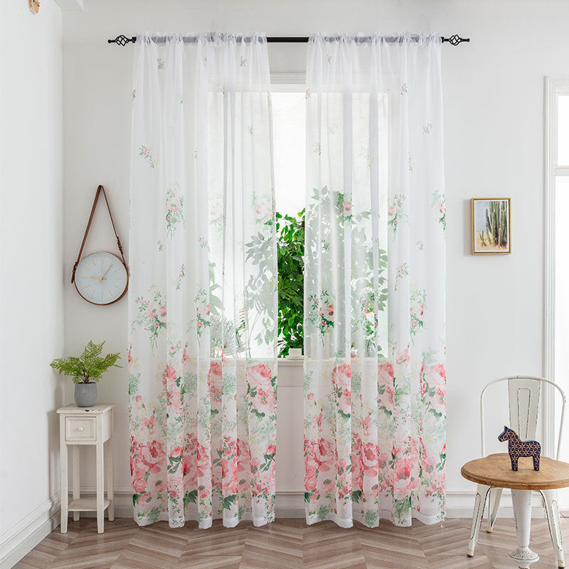 Modern Mesh Bedroom Light Transmission Decorative Curtain