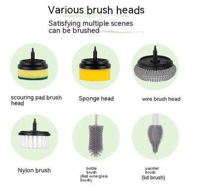 Multi-Functional Electric Cleaning Brush For Dishwashing & Bathroom Cleaning