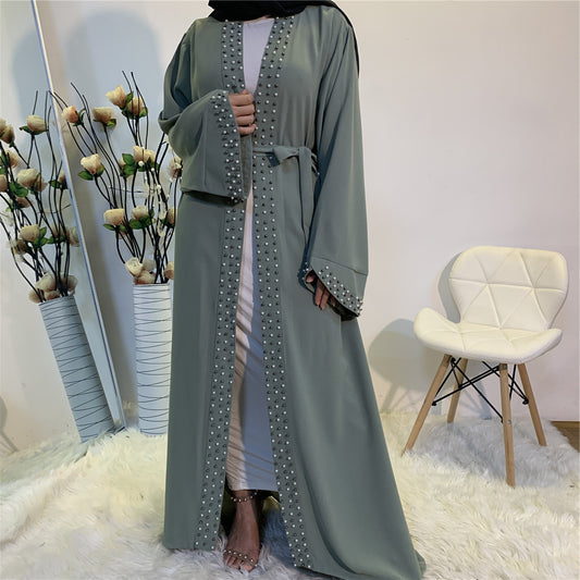 Elegant Beaded Lace Up Abaya ( Burkha,Kaftan) For Women