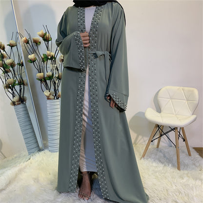 Elegant Beaded Lace Up Abaya ( Burkha,Kaftan) For Women
