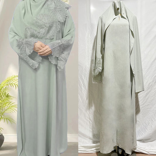 Elegant Indonesian Abaya  (Burkha,kaftan) With Headscarf  For Women