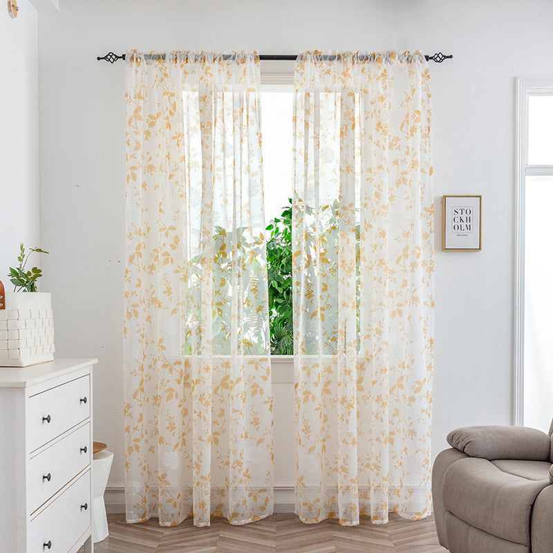 Modern Mesh Bedroom Light Transmission Decorative Curtain