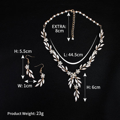 Bridal Elegant three-piece European and American Style jewelry Set