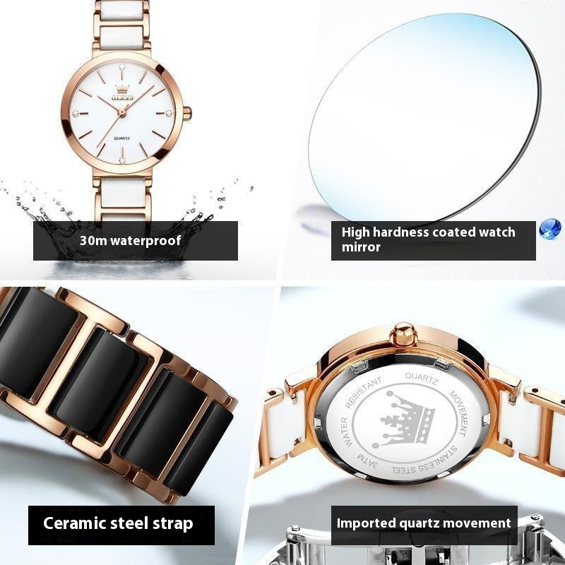 Zirconium Women's Quartz Niche High-end Watch