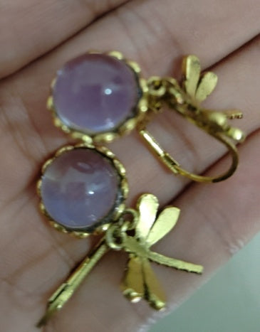 Elegant Women's Earrings Hanging Vintage Dragonfly Pendant Earring