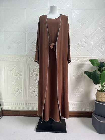 Iranian With Inner Wear & Edge Design Work Abaya (Burkha,kaftan) For Women