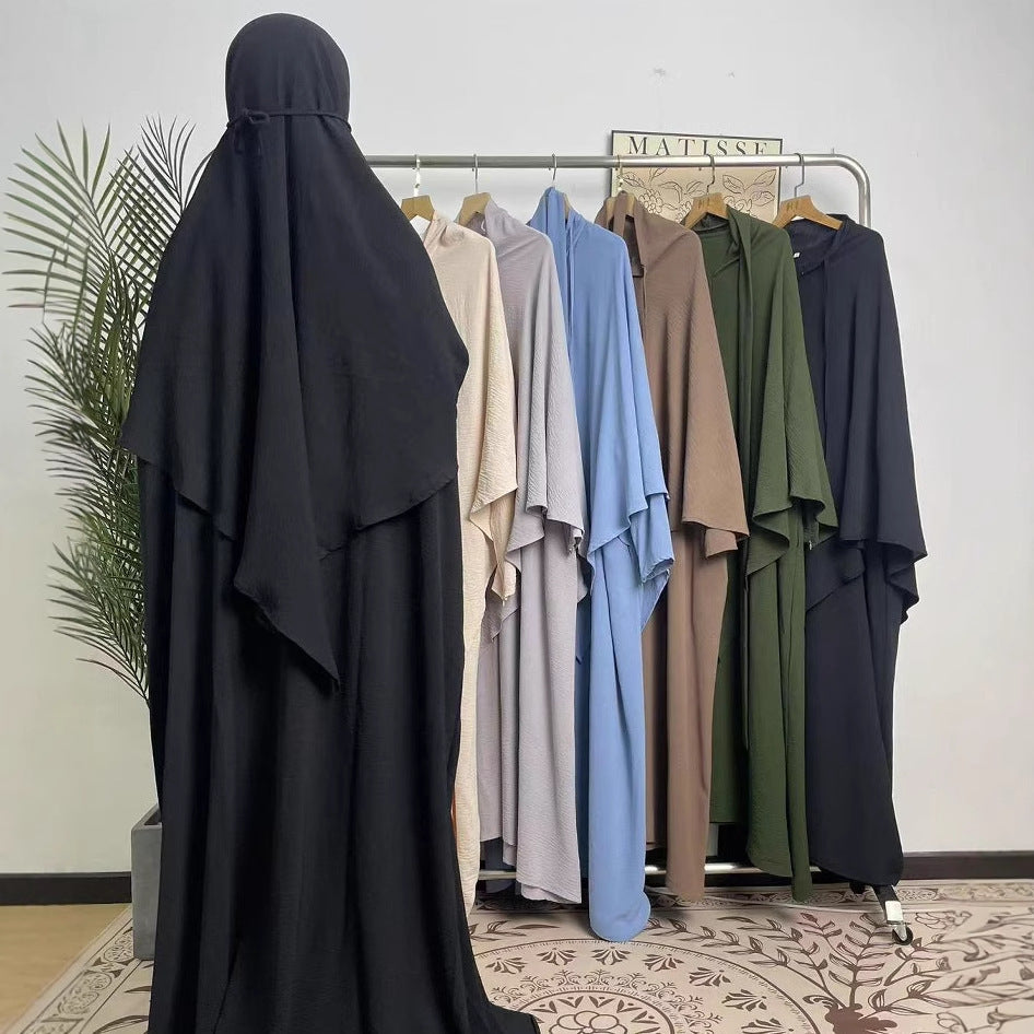 Iranian Two-piece Headscarf & Abaya (Burkha,kaftan) For Women