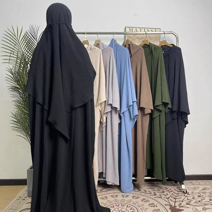 Iranian Two-piece Headscarf & Abaya (Burkha,kaftan) For Women