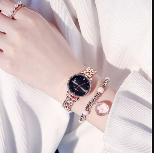 Elegant Women Casual Romantic Wrist Watch With  Alloy Strap