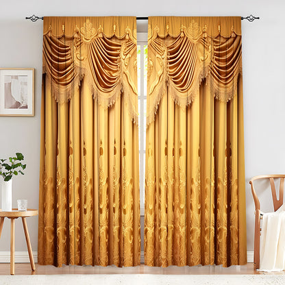 European Elegant & Luxury Creative Home Flower Character Black-Out Curtains
