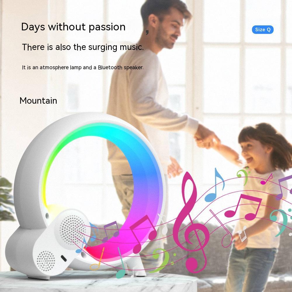 Elegant Q Style with Atmosphere RGB Light & Digital Display Alarm Clock With Intelligent Wake-up