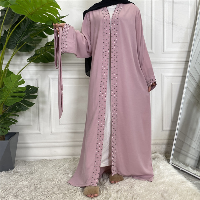 Elegant Beaded Lace Up Abaya ( Burkha,Kaftan) For Women