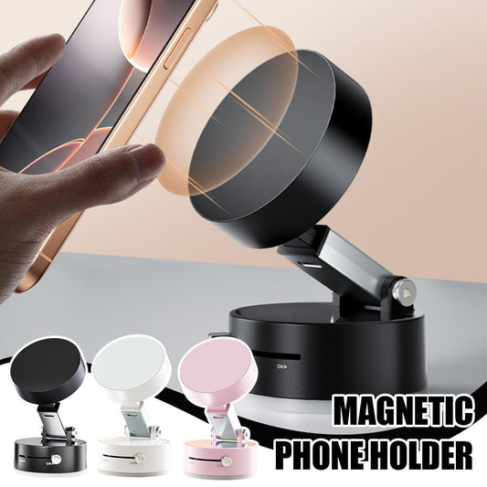 Foldable Magnetic Vacuum (Suction ) Car Phone Holder Cup Hands-Free Navigation For Smart Phone