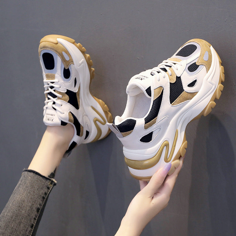 Trifle & Retro Color Matching Versatile Sneakers For Women
