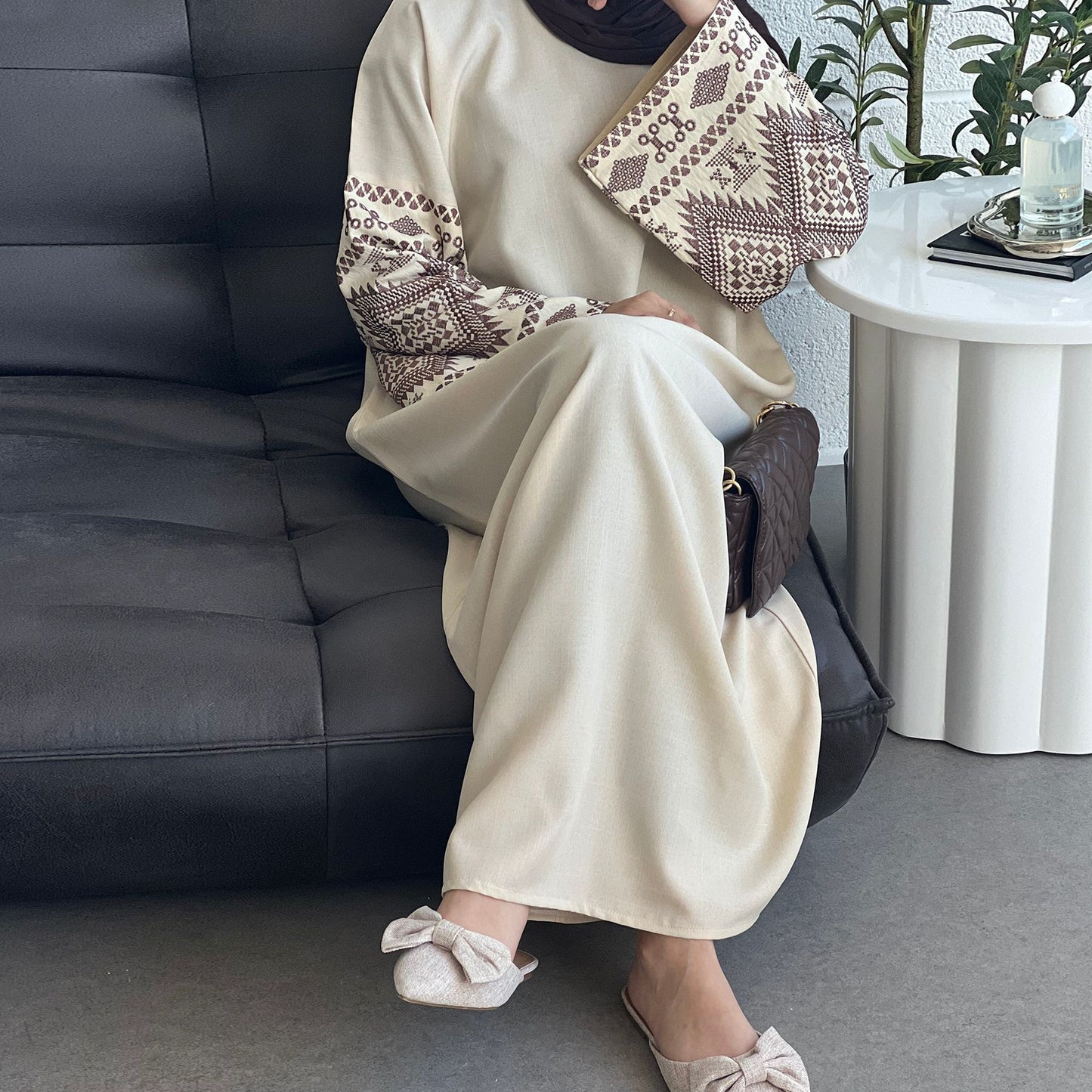 Vintage Embroidered Design Abaya (Burkha,kaftans) For Women