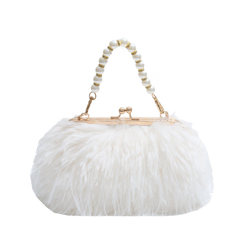 Lavish Feather Handbag + Vanity For Women