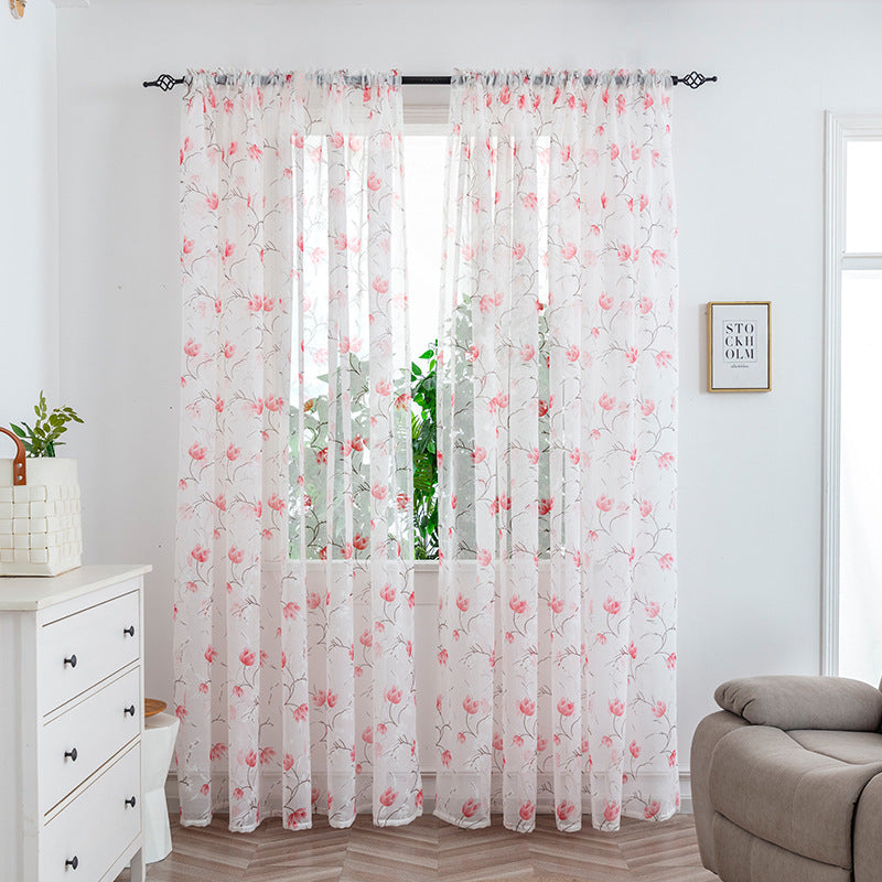 Modern Mesh Bedroom Light Transmission Decorative Curtain