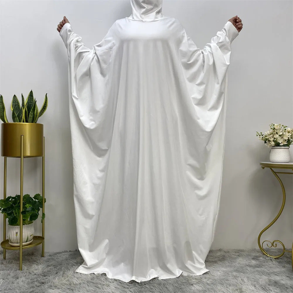 Iranian Middle East Traditional Solid Color Long Sleeve Loose Abaya (Burkha,kaftan) For Women