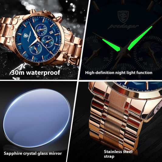 Classic Business Mechanical Men's Quartz Wrist Watch
