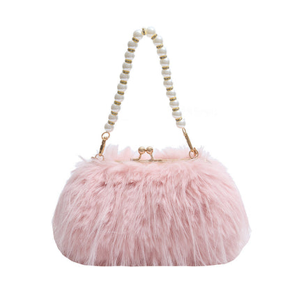 Lavish Feather Handbag + Vanity For Women
