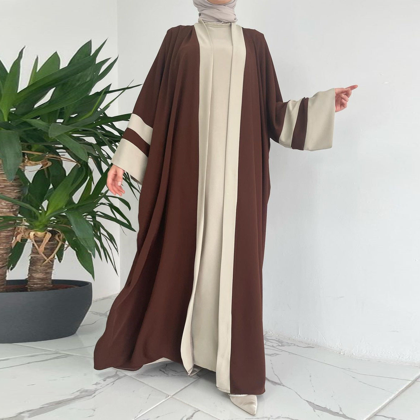 Iranian Long Two-piece Suit Abaya (Burkha,kaftans) For Women