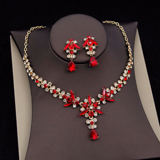 Royal Queen Bridal Jewelry Sets For Women Luxury Tiaras Crown