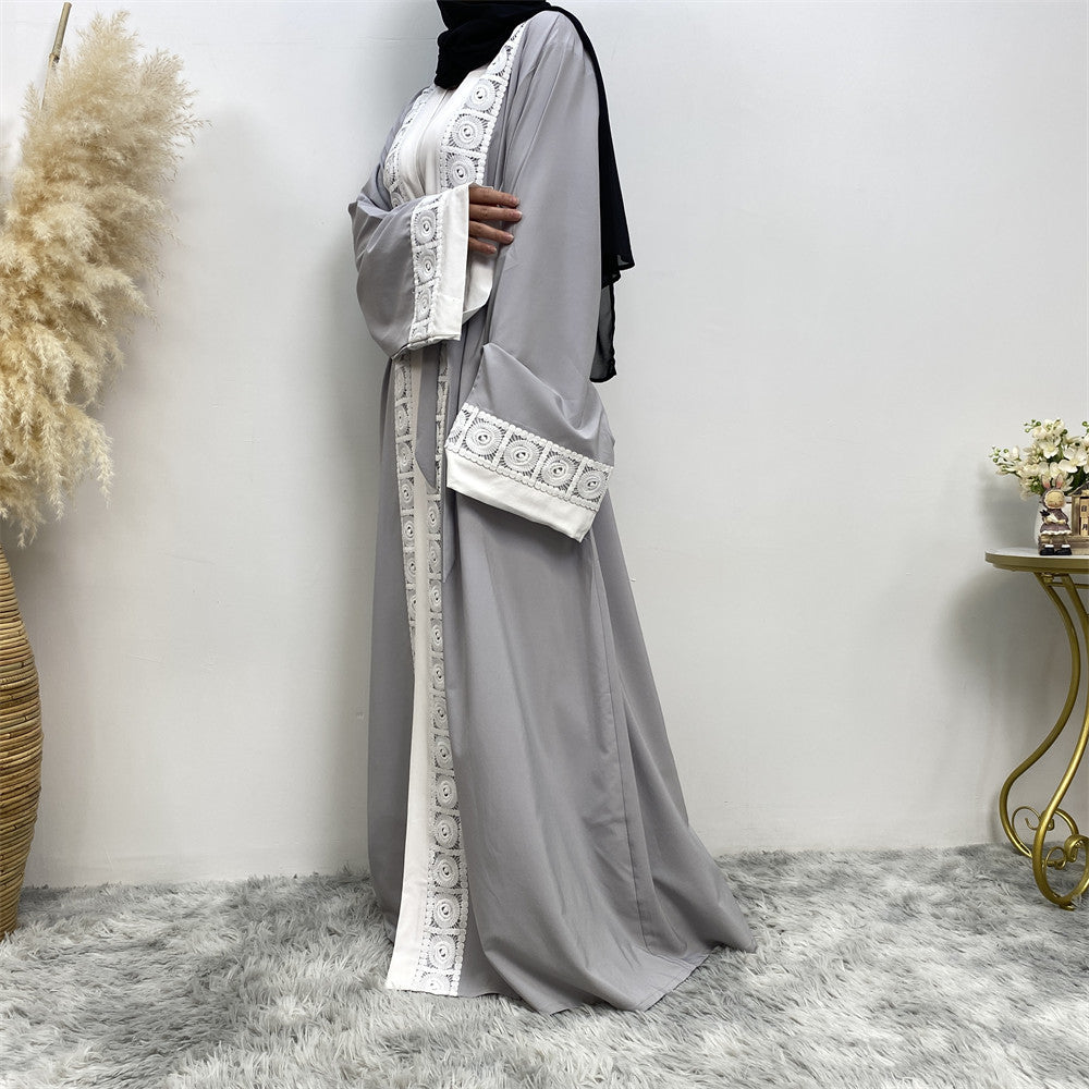 Classic Patchwork Lace Abaya (Burkha,kaftans) For Women
