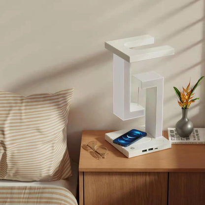 Elegant Suspension Table Lamp & Smartphone Wireless Charger