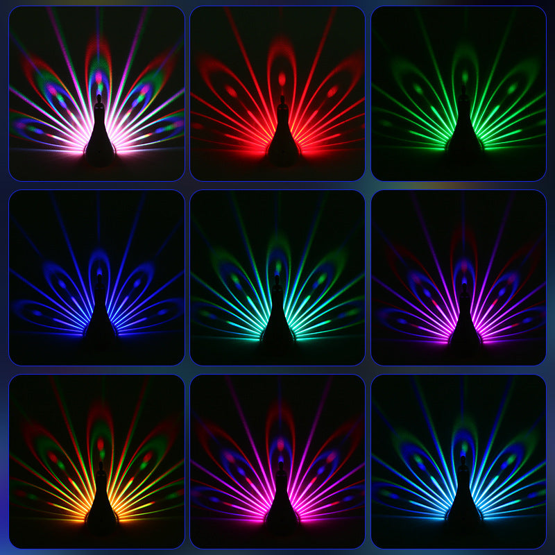 Peacocks Colorful Ambient Lighting Modern Atmosphere Wall Lamp
