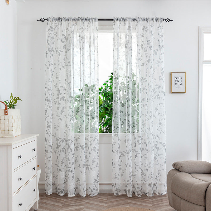 Modern Mesh Bedroom Light Transmission Decorative Curtain