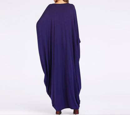 Elegant Embroidered Middle-East Batwing Sleeve Plus Size Abaya (Burkha,kaftan) For Women