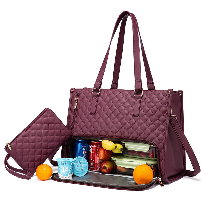 Multifunctional Fashionable Thermal Insulation Lunch Box & Leak-proof Crossbody Storage Bag Women's Handbag