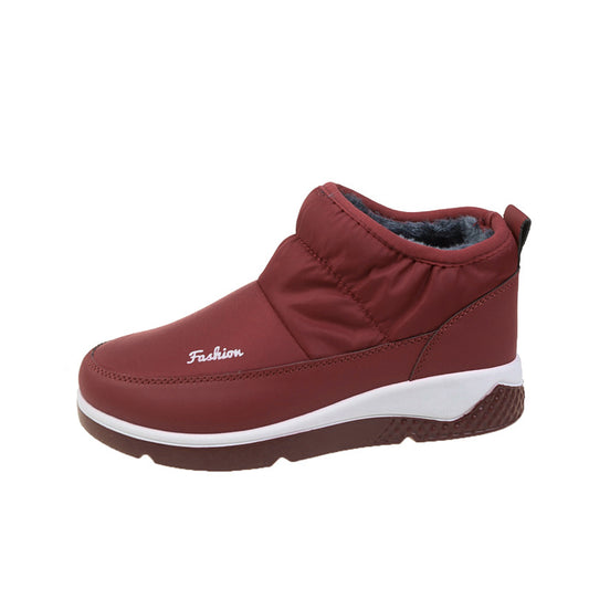 Women's Winter Velvet And Cotton Round Toe Sneakers