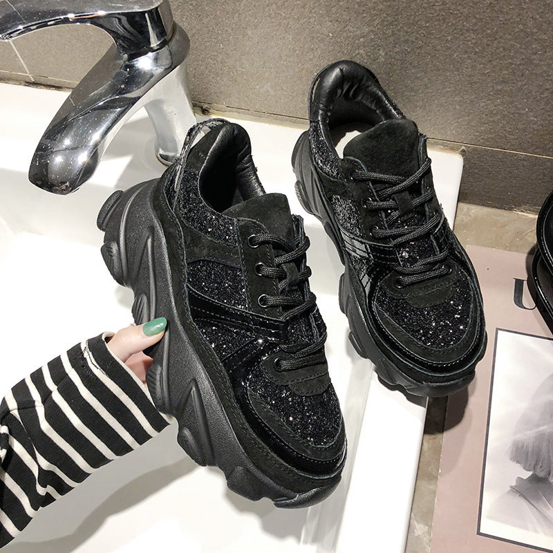Shiny Rhinestones Trendy Sneakers For Women