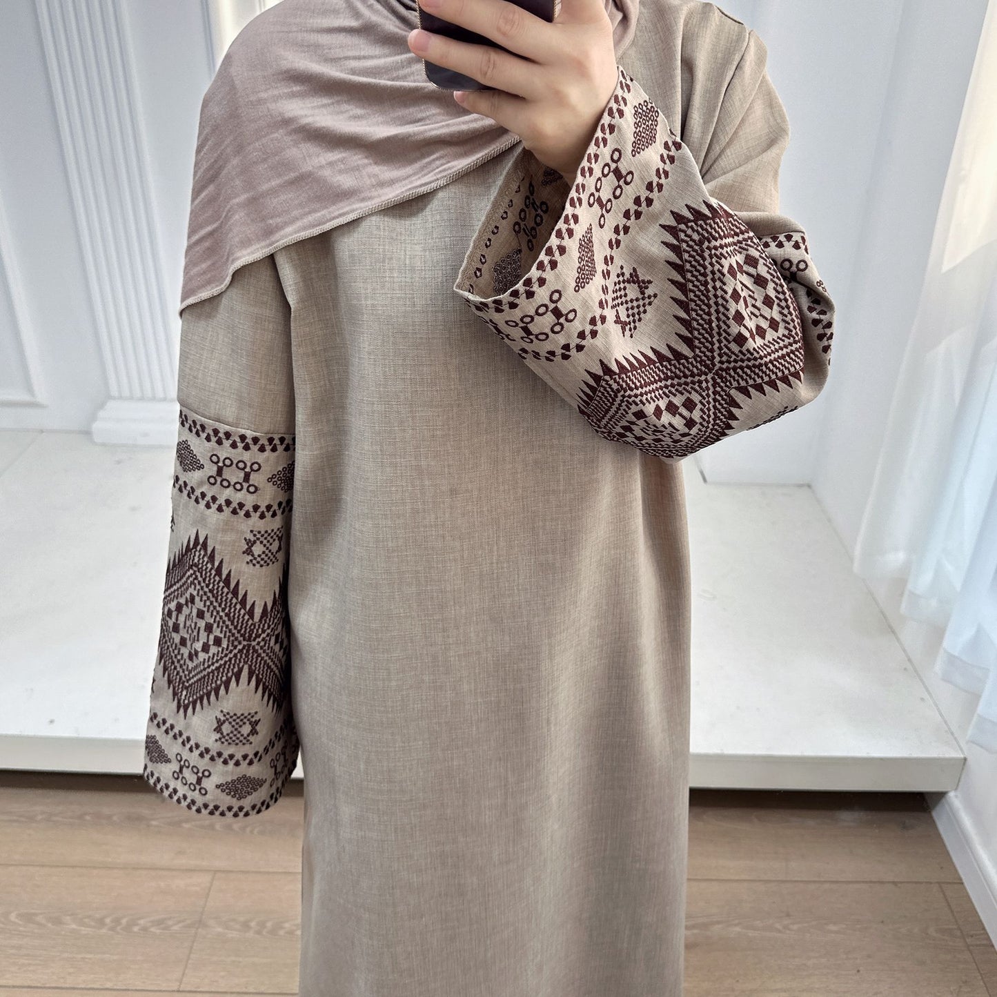 Vintage Embroidered Design Abaya (Burkha,kaftans) For Women