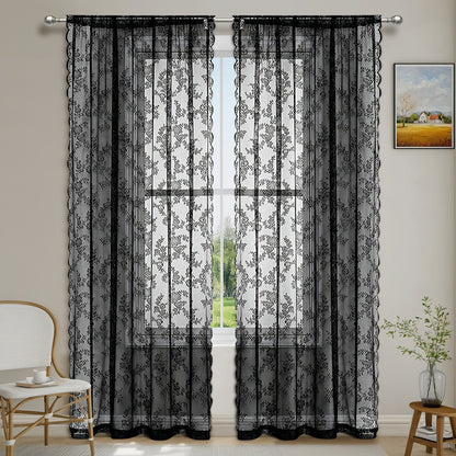Vintage Lace Half Shade Curtain