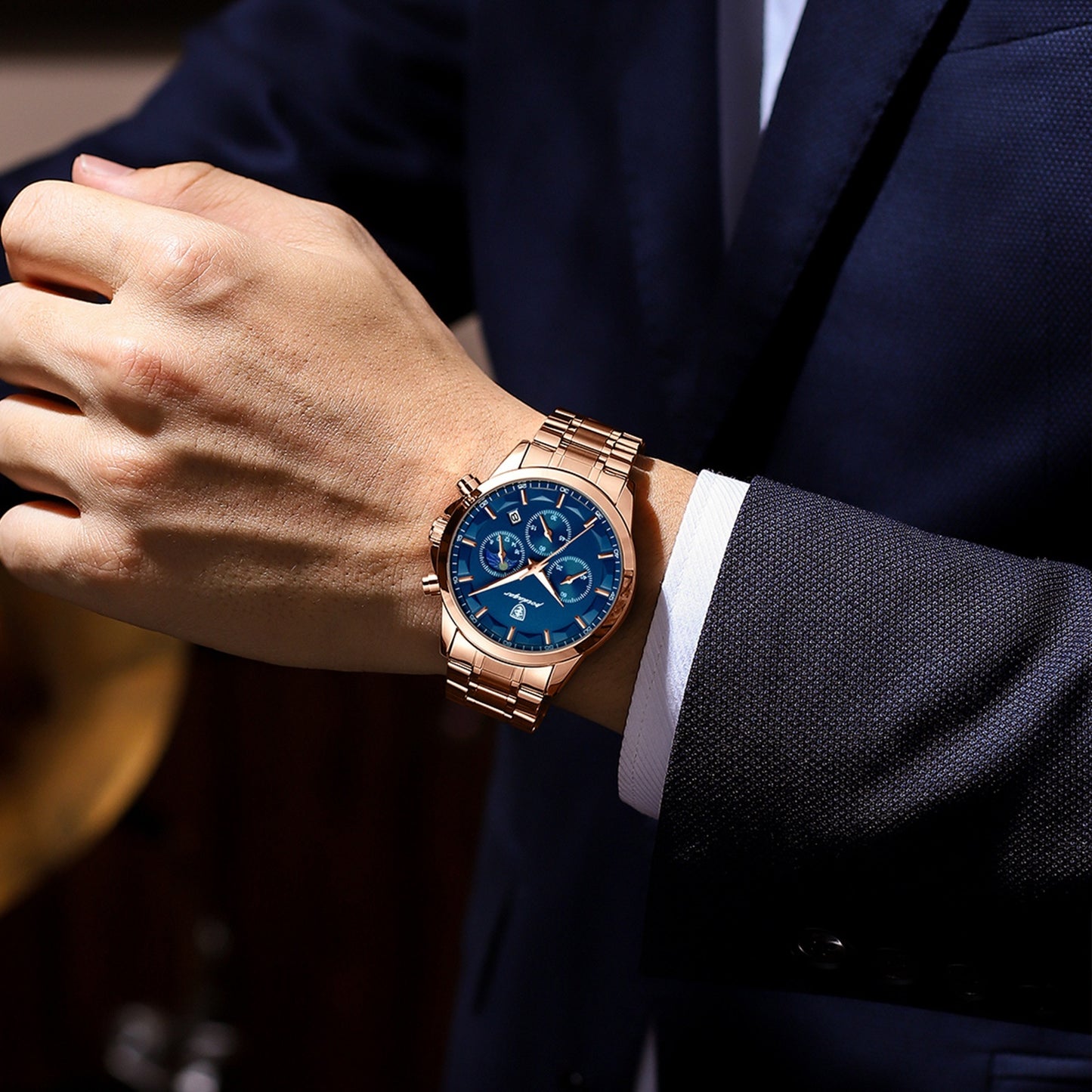 Classic Business Mechanical Men's Quartz Wrist Watch