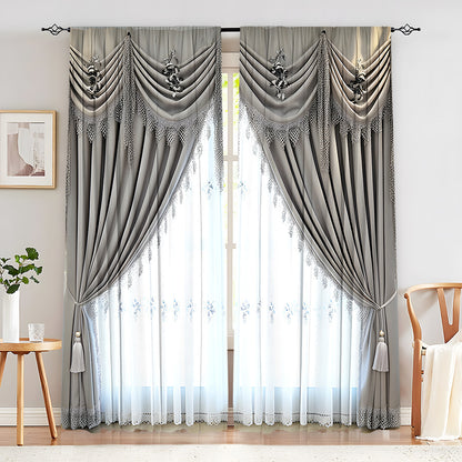 European Elegant & Luxury Creative Home Flower Character Black-Out Curtains
