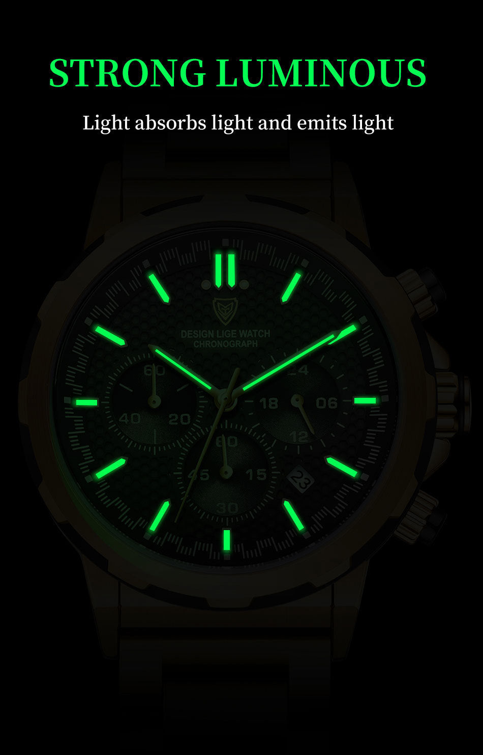 Classic Chronograph Classic Multifunctional with Luminous And Waterproof Watch