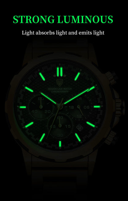 Classic Chronograph Classic Multifunctional with Luminous And Waterproof Watch