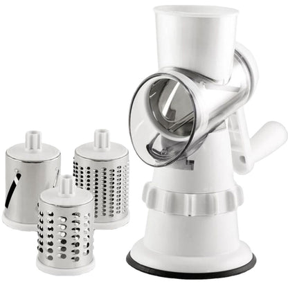 3 In 1 Vegetable Slicer & Grater For With Vacuum Suction Holding