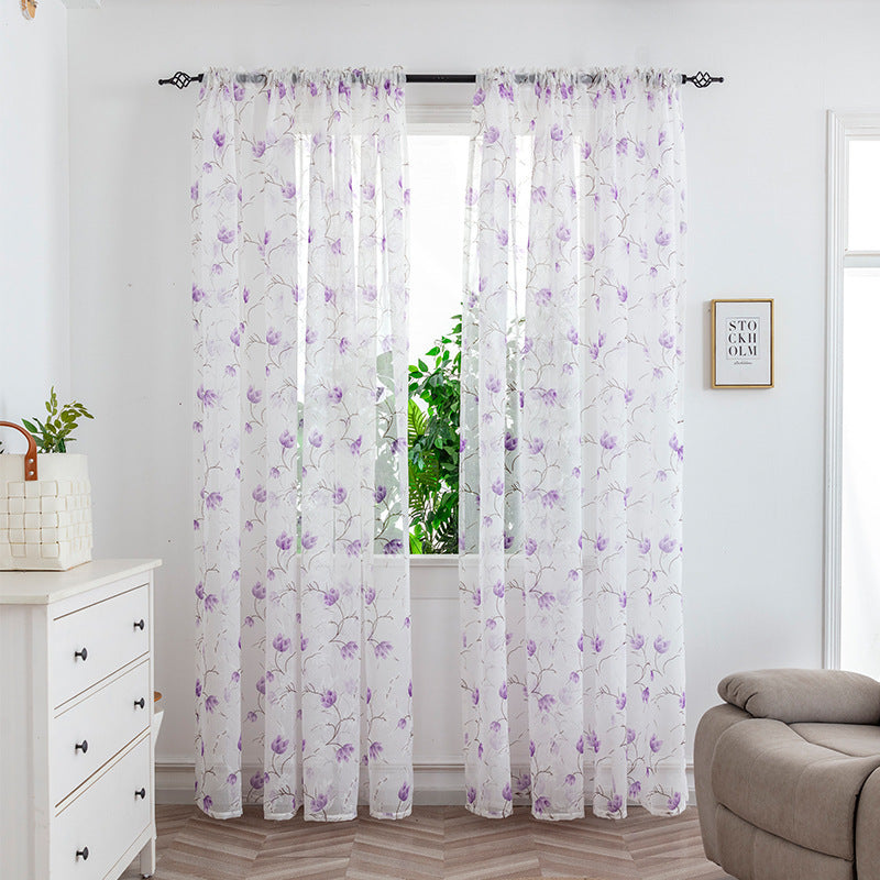 Modern Mesh Bedroom Light Transmission Decorative Curtain