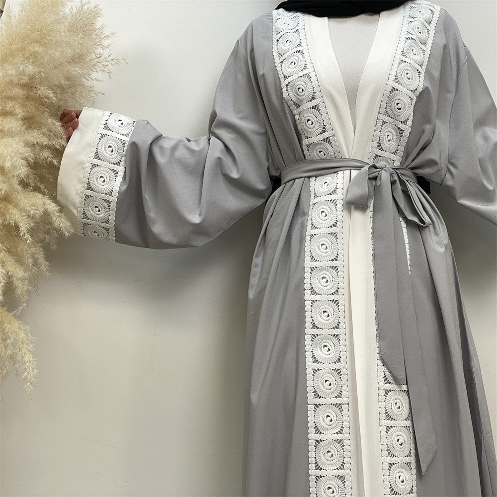 Classic Patchwork Lace Abaya (Burkha,kaftans) For Women