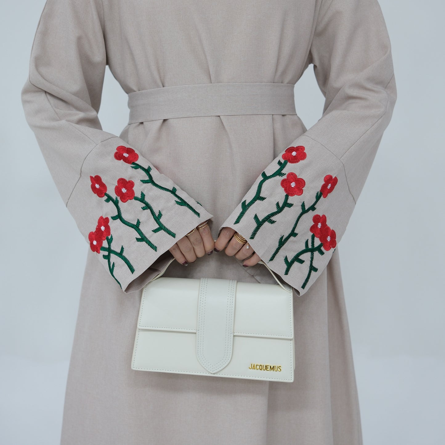 Modest Middle-East Flower Embroidery Abaya ( Burkha,Kaftans) For Women