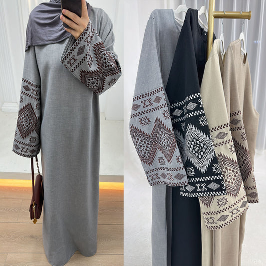 Vintage Embroidered Design Abaya (Burkha,kaftans) For Women